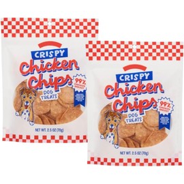 Trader Js Crispy Chicken Chips Dog Treats 2.5 oz (70g) - 2 Count (100% USDA Chicken Breast Meat - no Grains, Soy, Dairy, Corn)