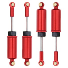 Treehobby Aluminum Upgrades Replacement Accessories Compatible with Hyper Go H14bm MJX 14209 14210 1/14 RC Upgrade Parts,Red (Front & Rear Shock Absorbers)