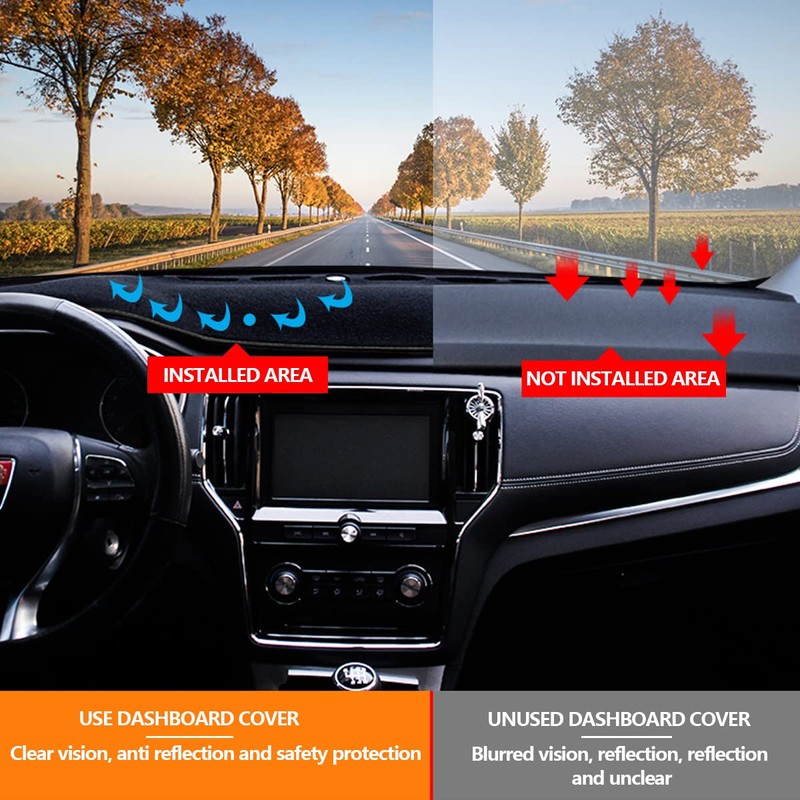 AUQDD Dashboard Cover Flannel Dash Mat Custom Compatible with 1998-2001
