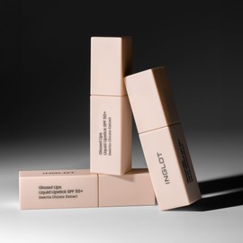 INGLOT GLAZED LIPS LIQUID LIPSTICK SPF 50+ - Long-lasting Gloss | Subtle Colour and Wearing Comfort | Ideal for Everyday Use | Uv protection | Volume enhancing | Shiny | 3,5ml | 96