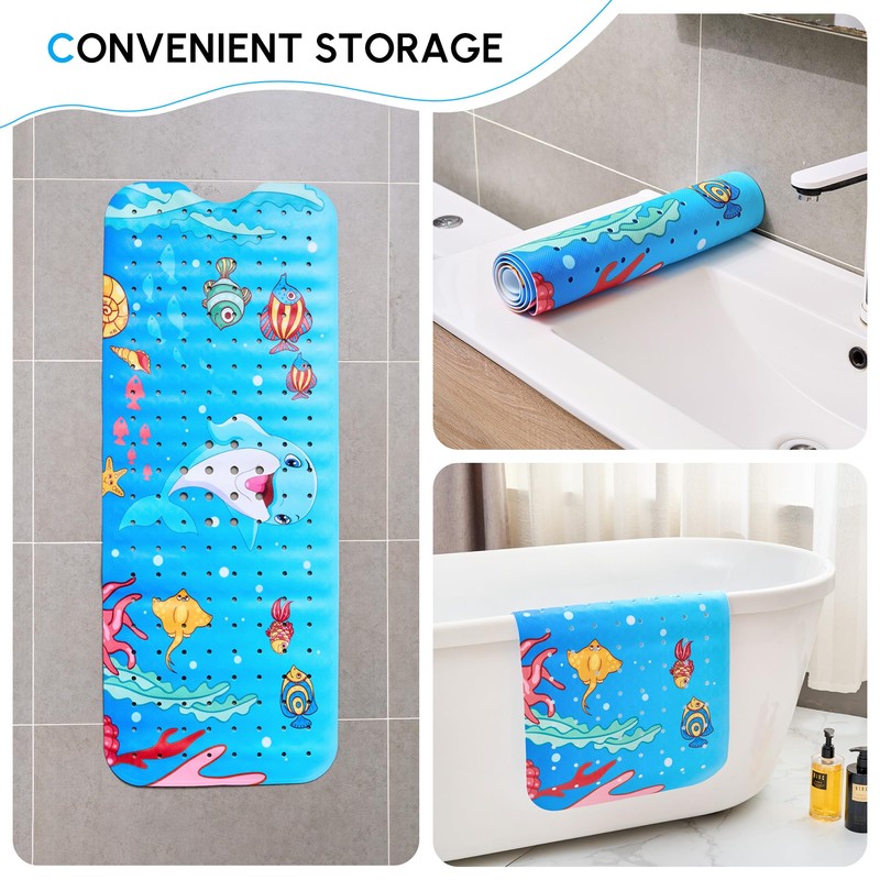Vannokor Baby Bath Mat for Tub Non Slip Kids, 40