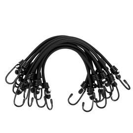 WeFine Pack of 10 Bungee Cords with Hooks Weatherproof & UV-Resistant Bungee Straps Heavy Duty Elastic Bungee Ropes for Caravan Camping RVs Trunks Luggage Racks