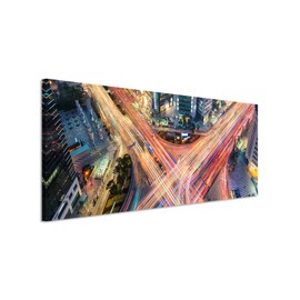 Canvas Picture Urban Photography Road Crossing Design Gangnam, Seoul, South Korea Canvas Exclusive Modern Photography For Your Wall Art in different sizes