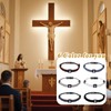 Flonge 6 Pcs WWJD Bracelet: Christian Cross Braided Bracelet Adjustable