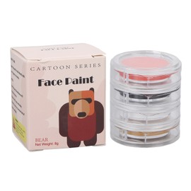 Face Body Paint 4 Colors Hypoallergenic Makeup Face Painting Palette for Christmas Party 1.2oz Bear