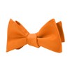 PenSee Mens Solid Orange Bowtie Woven Self Tie Bow Ties