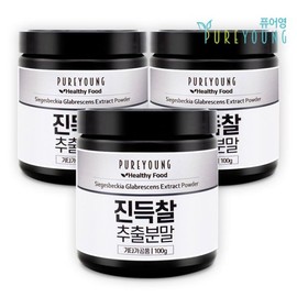 Pureyoung 진득찰 추출물 분말 100g+100g+100g 진득찰 단백질 Sticky Rice Extract Powder 100g+100g+100g Sticky Rice Protein