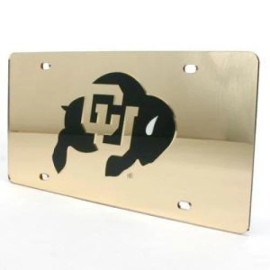 Stockdale Colorado Buffaloes Inlaid Acrylic License Plate - Gold
