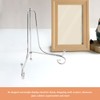 HOMSFOU Iron Plate Holder Easel Display Stand - Multi-Functional Silver
