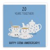 Hunts England - 20th Wedding Anniversary Card - China Anniversary