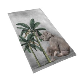 Ohiokwei - Toallas de mano con patrón de elefante, ultra suaves, altamente absorbentes, para baño, hotel, gimnasio y spa (27.5 x 15.7 pulgadas)