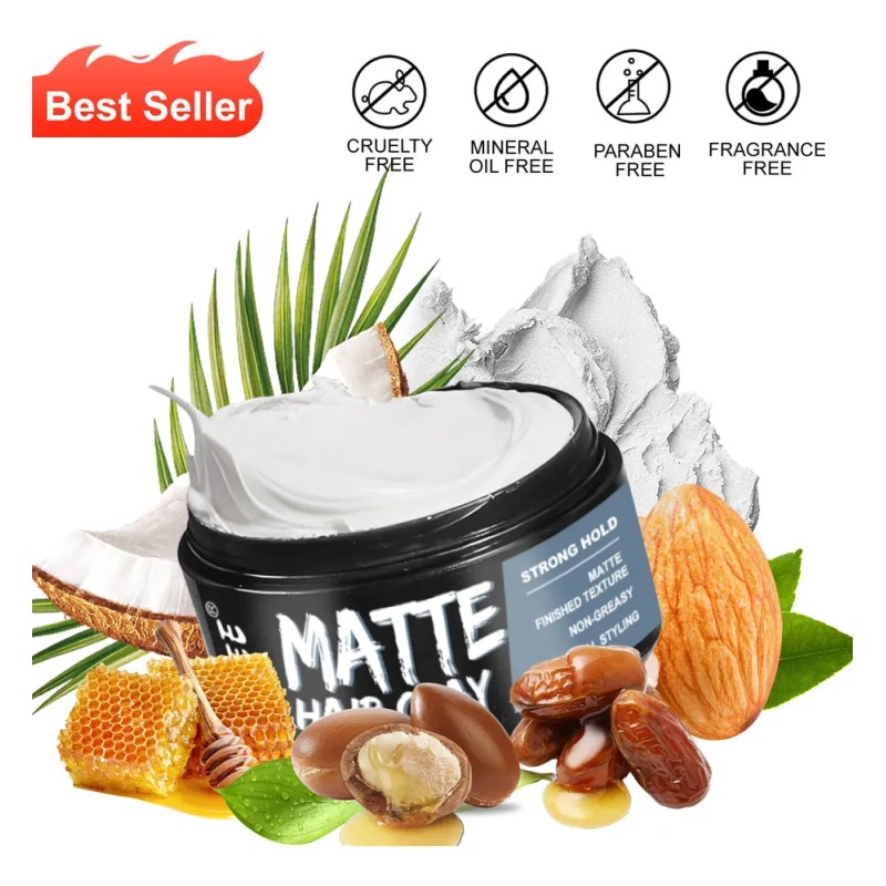 Cera Capilar Mate De Fijación Con Aroma