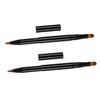 FRCOLOR 2pcs Retractable Double-ended Lip and Eyeliner Brush Portable Makeup