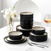 vancasso Plates and Bowls Sets, 18 Pieces Stoneware Dinnerware Sets