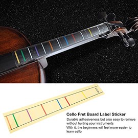 Cello Sticker Finger Sticker for Cello Practical Fingerboard Sticker for Cello Practice Beginners (4/4)
