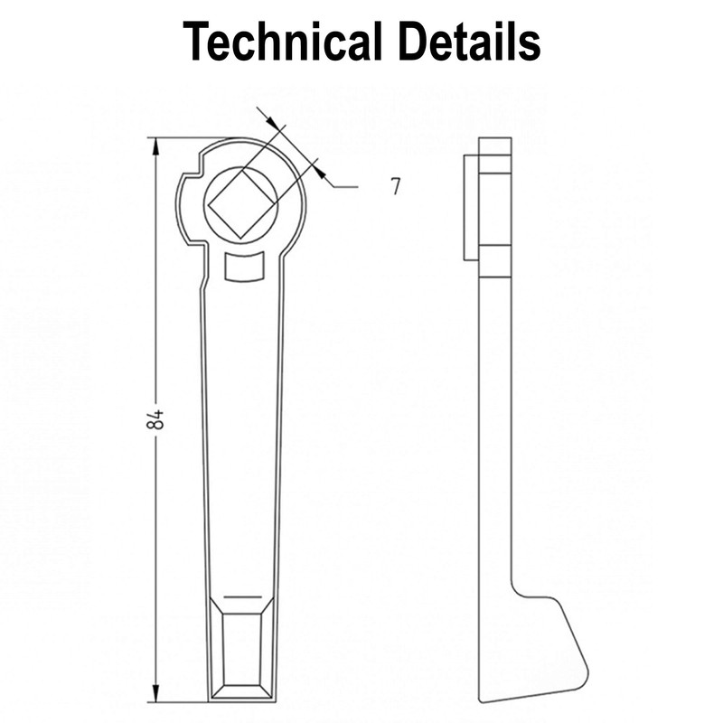 1 Pair of Replacement Patio Door Handle Lever Set 7mm