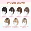 SIVOTATO Human Hair Toppers for Women with Fringe 10 Inch