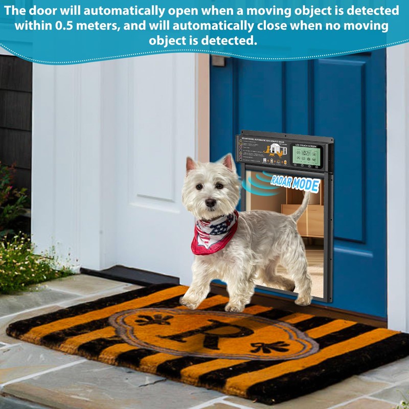 XRDZYXGS Smart Automatic Pet Door | Radar, Timer & Light