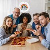 speecheese Rainbow Wall Clock Aluminium with Saying Enjoy Every Moment