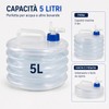 OTHERWISETRIVIAL 5 Litre Collapsible Water Tank LDPE with Tap Compact