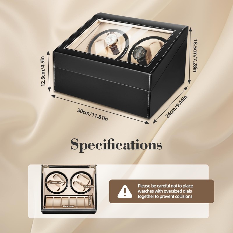 Jiabailie Watch Winder for Automatic Watches with 6 Watches Storages,4