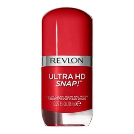 REVLON Ultra HD Snap Nail Colors, Natural Rich Glossy Nail Polish, 100% Vegan Formula, No Base and Top Coat Needed, 030 Cherry On Top, 0.27 Fl Oz