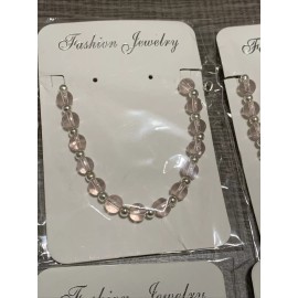 Fashion Jewelry 12 Pcs Pink Bracelets, Parting Gifts, Parties, Bride Maids, Faux Rose Quartz