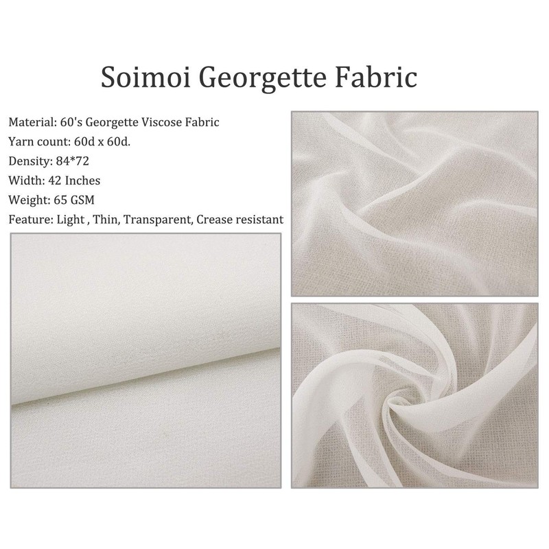 Soimoi Georgette Viscose Fabric Vertical Stripe Decor Fabric Printed metre