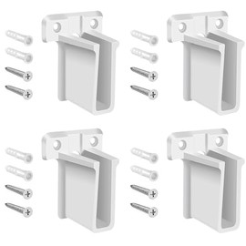 4 Pack Wire Shelf End Bracket, Designed for Closetmaid Wire Shelving, Wall Mount Brackets for Shelves Closet, Screws Included, Wire Shelf Clips, Wall Shelf Brackets, Closet Wire Shelving