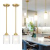 TENGXIN Modern Pendant Light,Brushed Gold Modern Pendant Light for Kitchen
