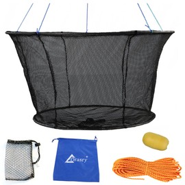 Drasry Fishing Net Trap for Crayfish Crab Bait Minnow Shrimp Foldable Fish Crawdad Cast Net Collapsible 39.4 * 31.5 in