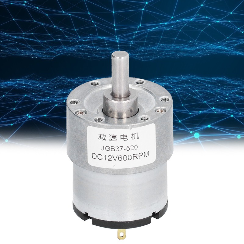 JGB37‑520 12V 600RPM DC Worm Gear Motor Turbo Reducer Shaft