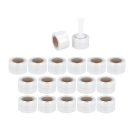 PSBM Mini Stretch Wrap with Plastic Handle, 36 Pack, 3 Inch x 650 Feet, 135 Gauge, Clear Plastic Cling, Hand Shrink Film for Pallet Moving Packing
