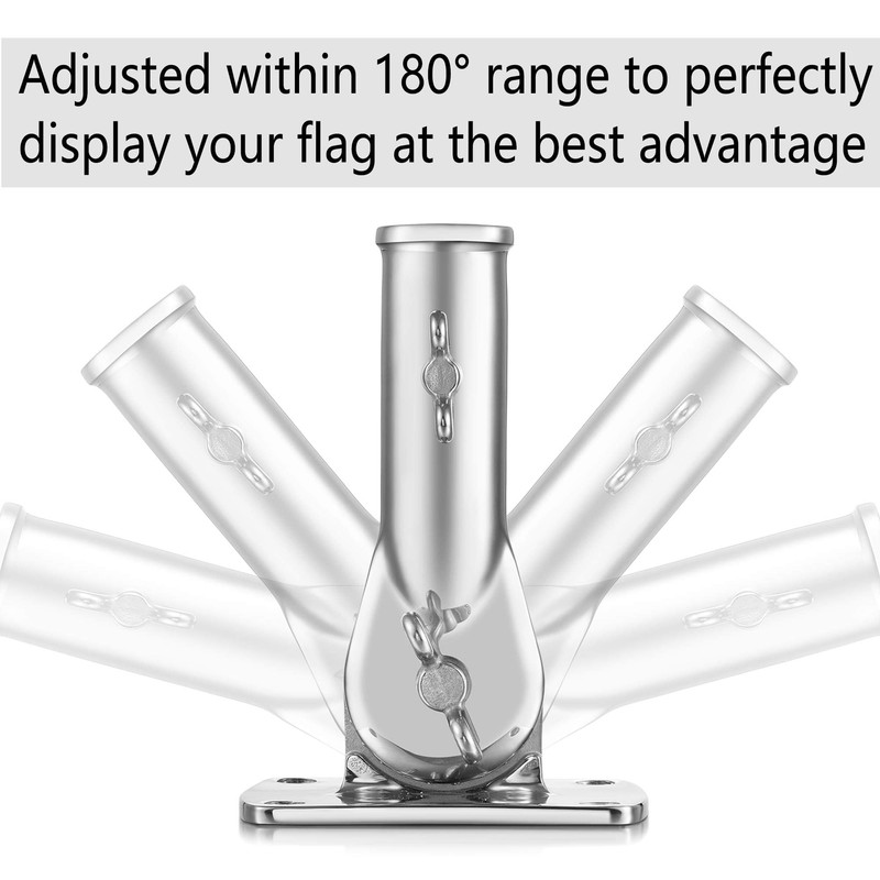 Flag Pole Bracket, Flag Pole Holder - 316 Marine Grade