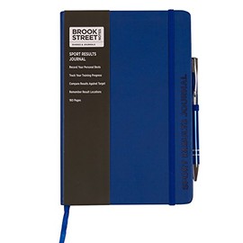 Sport Results Notebook - Hardback A5 Sports Gift (Deep Blue)