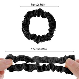 6 Pieces Satin Hair Scrunchies Ladies Hair Bobbles Elastic Hair Bands Ropes Girls Hair Ties 6cm