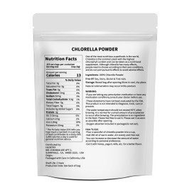 Chlorella Powder Natural with 11 oz - Chlorophyll Powder, Supports Immune System & Liver Function, Keep Youth, Vegan, Rich in Vegan Protein and Vitamins.
