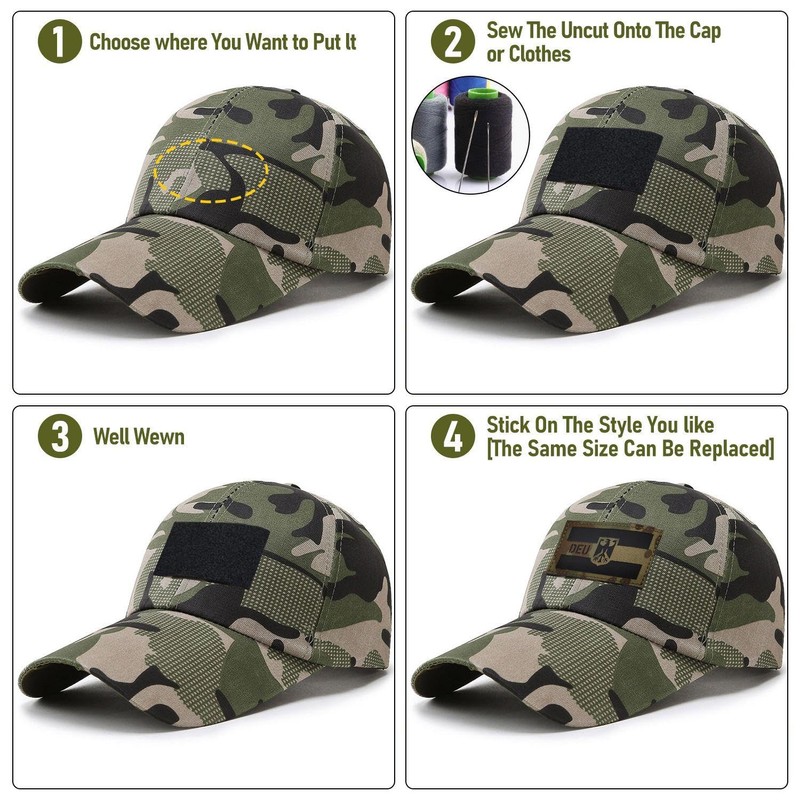 EOWVISN 1 Piece Camo Tactical Patch, Nylon Patch, Bundeswehr Patch,