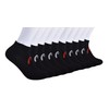 Head Men's Quarter Athletic Sport Socks 10-Pack (Black)