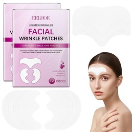 Pack of 24 Wrinkle Plasters Forehead Wrinkle Patch Reusable Cleans and Brightens Improves Skin Elasticity and Provides Long Lasting Moisture Supply