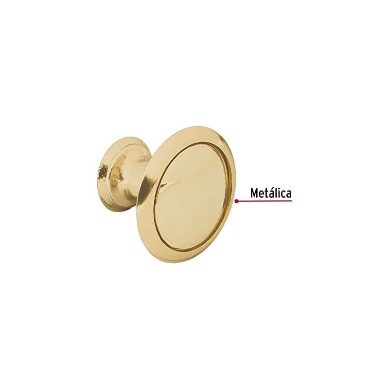 Hermex PER-072, Perilla estilo Moderno, latón brillante