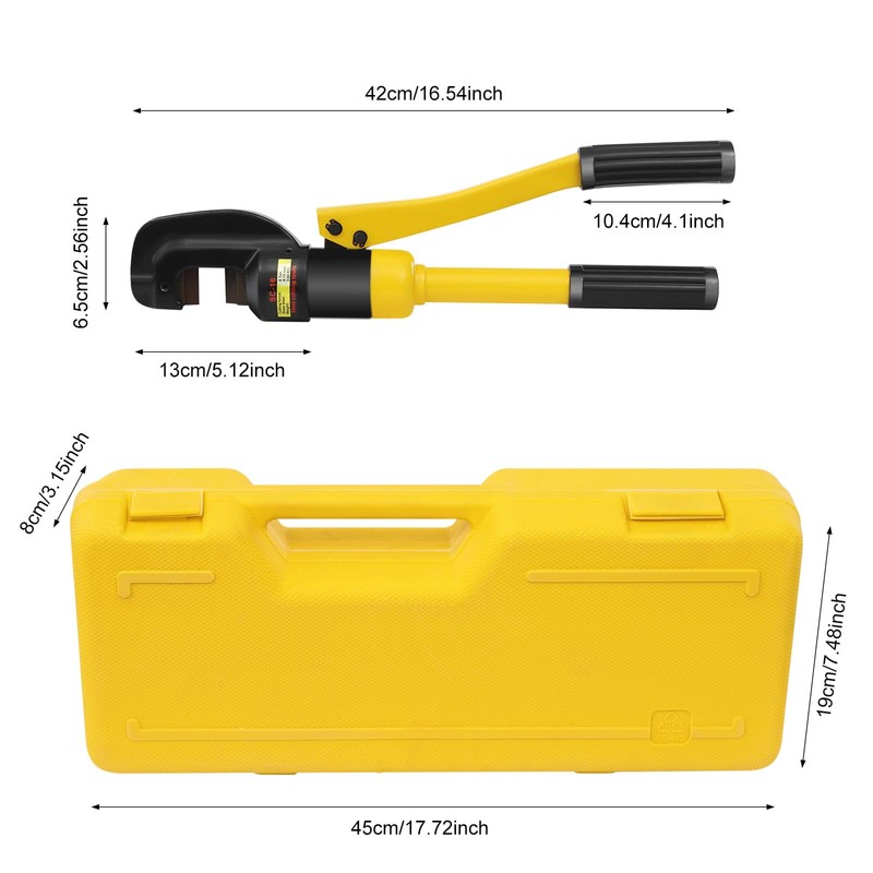 Hydraulic Rebar Cutter Tool, 8T 4mm-16mm Hydraulic Rebar Pliers for