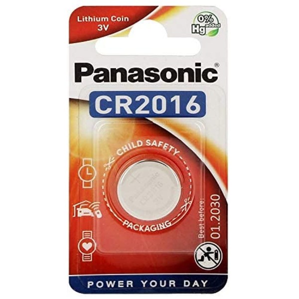 Panasonic Lithium Cr2016 Coin Cell 3 Volt 1 Battery in Pack