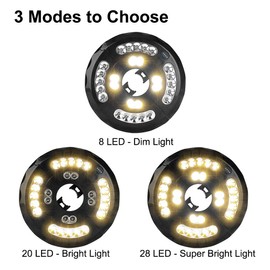 Patio Umbrella Lights, Rechargeable Outdoor Patio Lights 3 Lighting Modes 28 LED Cordless Umbrella Pole Lights Battery Operated for Patio Umbrellas Camping Tents and Other Outdoor Decoration