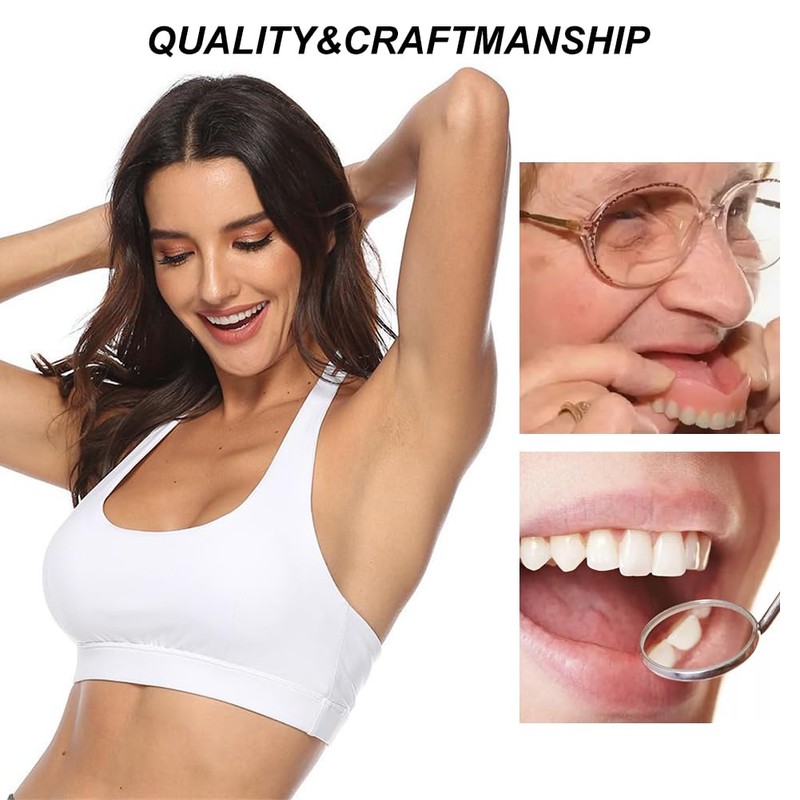 Dentures Set, False Artificial Temporary Teeth Braces Smile Veneers Cosmetic