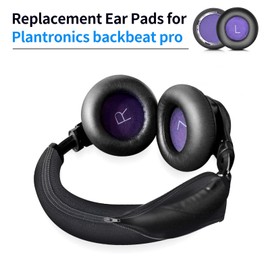 XBERSTAR Backbeat Pro Ohrpolster, Ersatz für Plantronics Backbeat Pro1 Pro 2, kabelloses Headset mit Geräuschunterdrückung (schwarze Ohrpolster und Kopfbandabdeckungen)