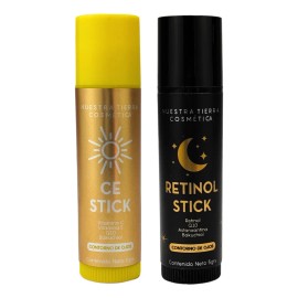 Kit Contorno Stick Día/noche Vit.c+e+retinol Antiedad/ojeras