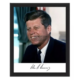 PRESIDENT JOHN F. KENNEDY JFK AUTOGRAPHED 8X10 FRAMED PHOTOGRAPH