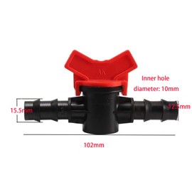 2PCS Barbed Ball Valve, 14mm Barb Connector Ball Valve, Shut Off Ball Valve Barbed Hose, Ball Valve Barbed, Hose Pipe Joiner Faucet Connector Adapter (BK)