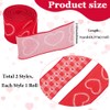 GORGECRAFT 10Yds 2 Rolls 2 Style Red Valentine's Day Ribbon